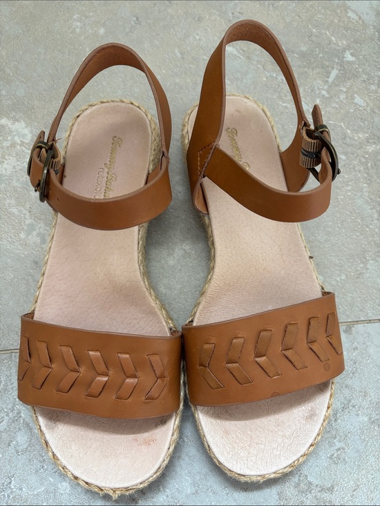 Tommy Bahama Shoes - Tommy Bahama Women's Tan Leather Slingback Sandals - Casual Espadrille Style